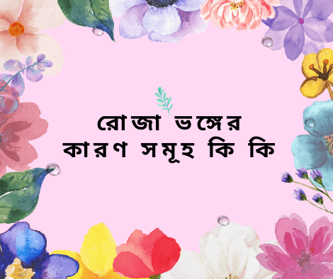 রোজা ভঙ্গের কারণ সমূহ কি কি